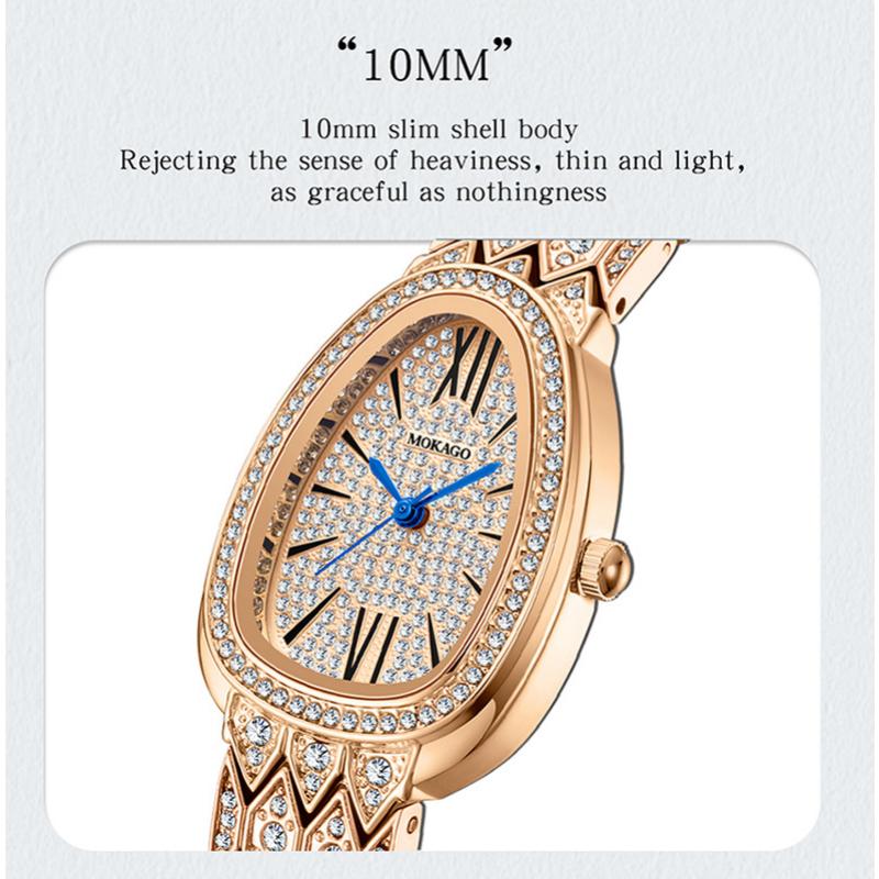 SANDA Ladies Watches Gifts Snake Head Watch for Women Luxury Fashion Steel Strap Quartz Wristwatches