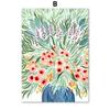 Tulip Violets Vase Woman Coat Flower Light Green Abstract Poster Aesthetics Prints Wall Art Painting On Canvas Living Room Decor No Frame