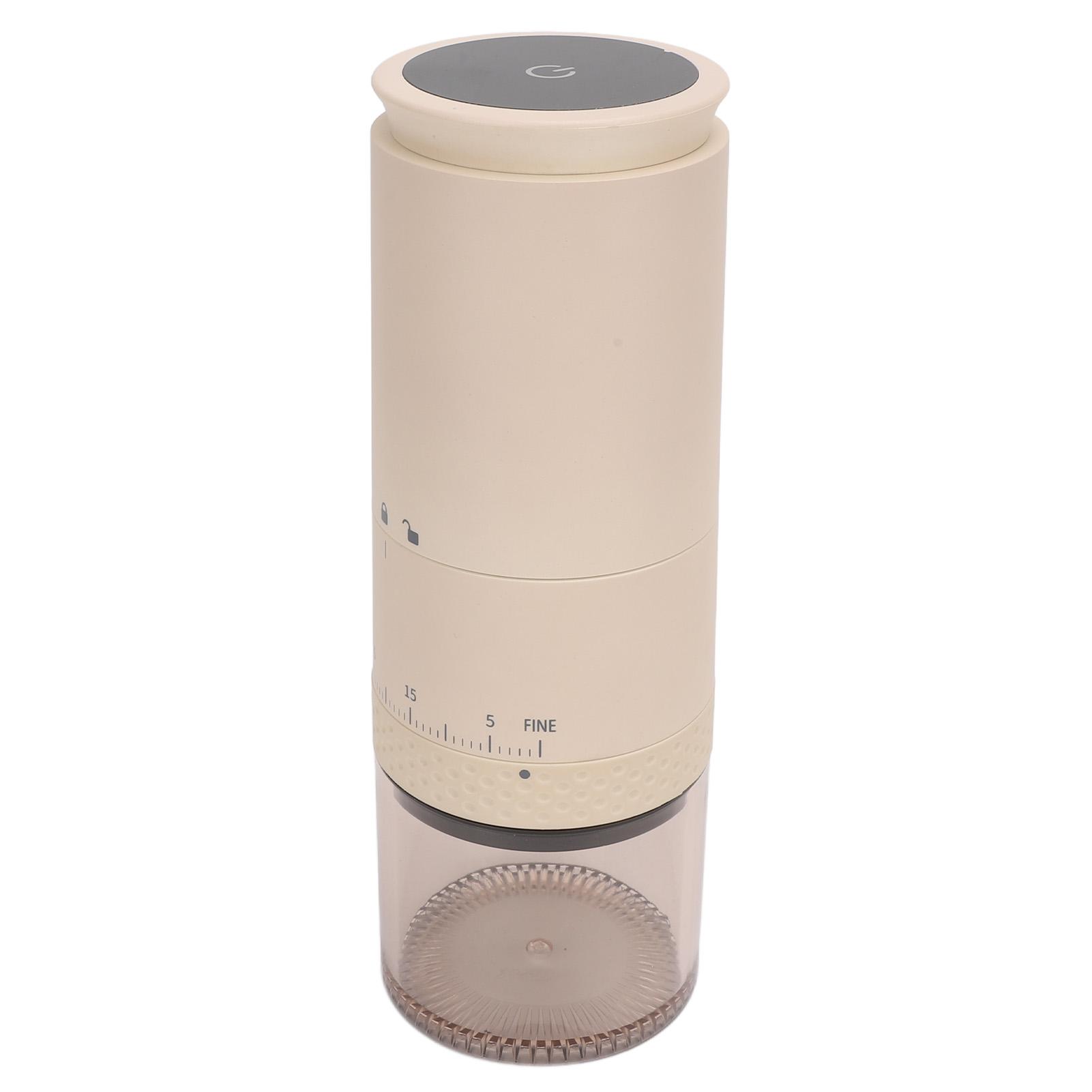 

One Touch Coffee Grinder 110ml Powder Capacity Removable Chamber 38 Speeds USB Rechargeable Coffee Grounder Mill бежевый