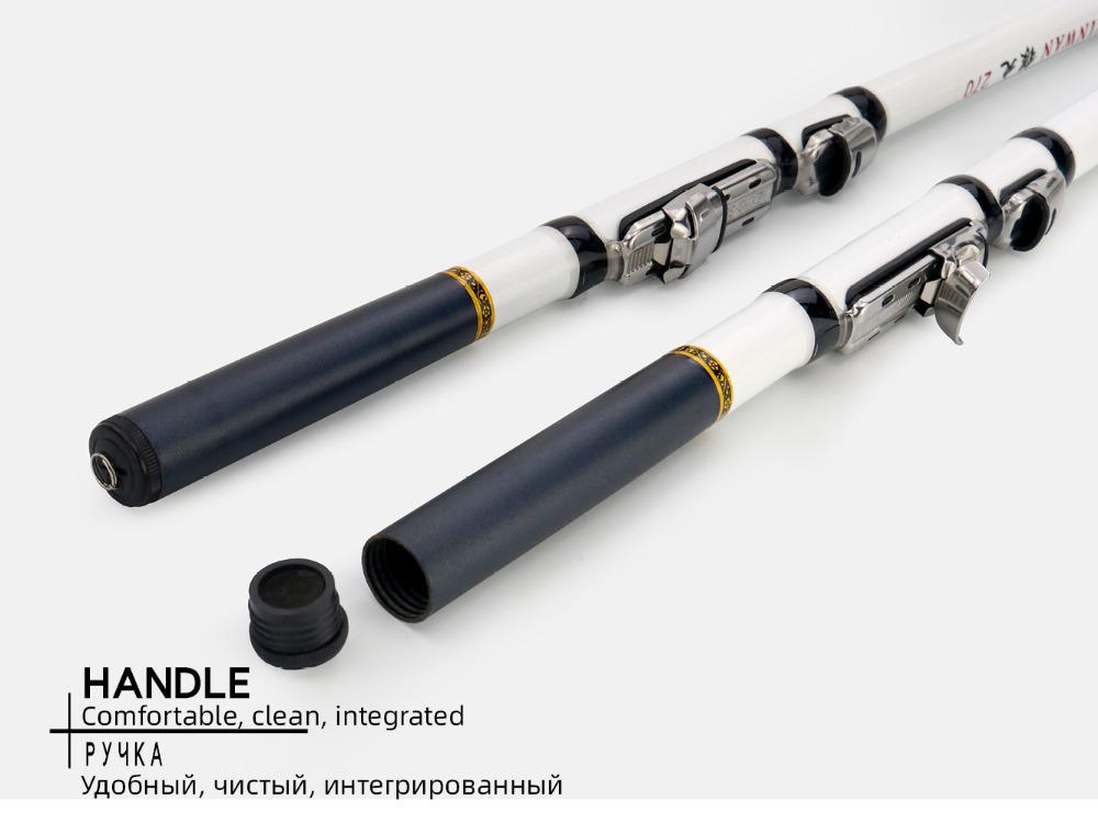 JOSBY Ultralight Telescopic Carbon Fiber Spinning Rod - Portable Fishing Rod for Travel (3.0m/2.7m/2.4m)