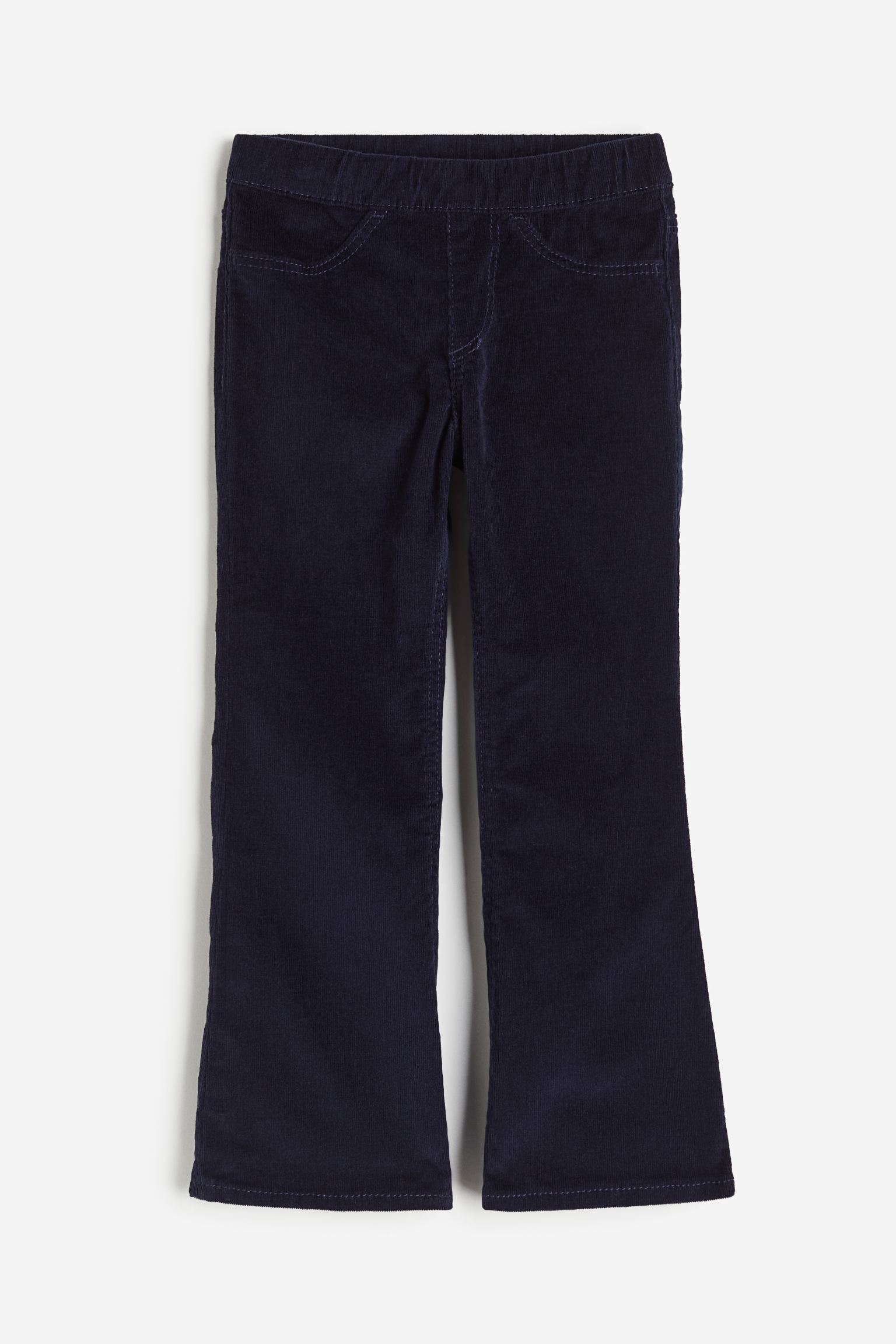 

Flared pull-on corduroy trousers