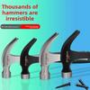 Integrated Claw Hammer, Hardware Tool Small Iron Hammer, Round Head Household Woodworking Hammer,  Nail Pulling Hammer