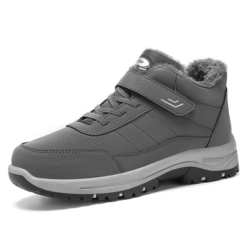 Men s Winter High-Top Snow Boots with Thick Soles and Plus Velvet Lining 41