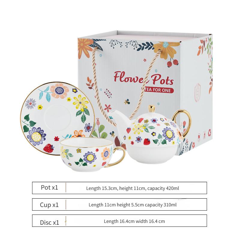 Servizio da tè in ceramica da tè singolo pomeriggio Teiera madre e figlio Caffettiera