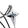 New Mens Meteor Pendant Cross Necklace for Men and Women Japanese and Korean Blue Star Shaped Domineering Pendant