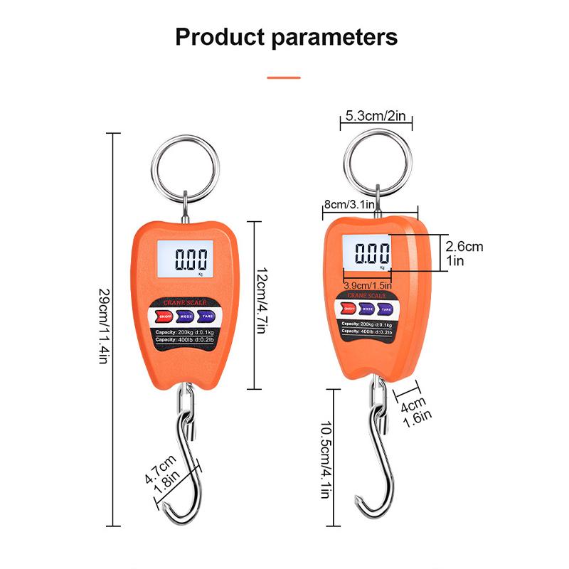 Portable Electronic Luggage Scale Multifunctional Digital Scales Lcd Display Travel High Accurate 200Kg Handheld Weighing Tools