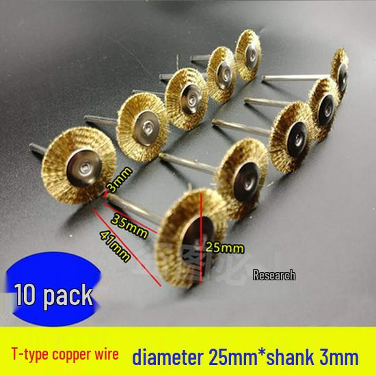 Electric Polishing & Rust Removal Brush: Steel & Copper Wire Grinder Head