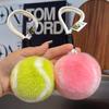 Adorable Faux Mink Fur Tennis Ball Keychain & Backpack Pendant