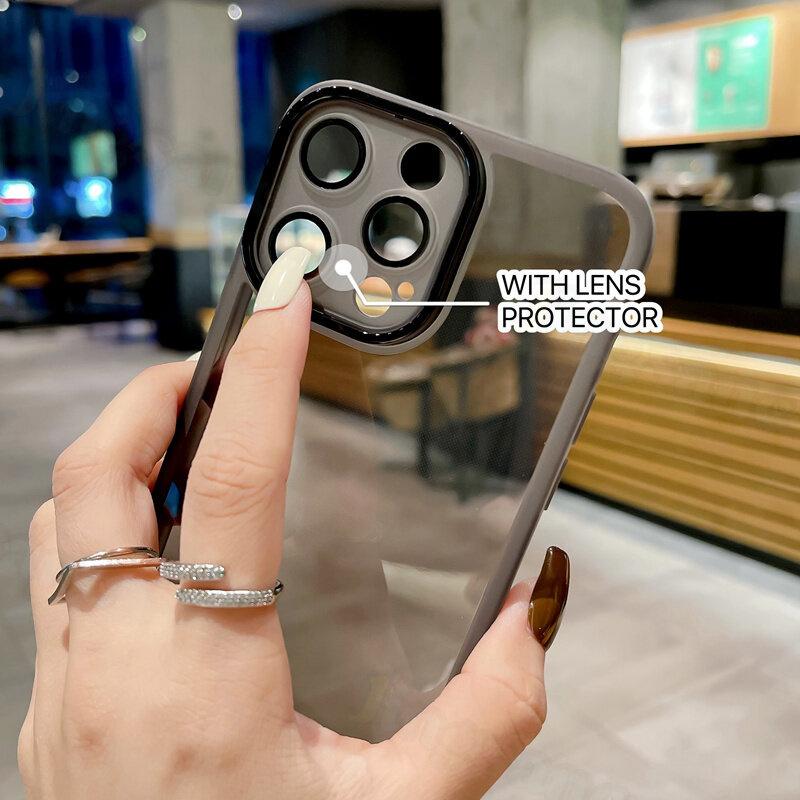 For Tecno Spark Slim Case Camera Protection Semi Transparent Soft Silicone Shockproof with Lens Protector Films for Tecno Spark Slim Back Cover