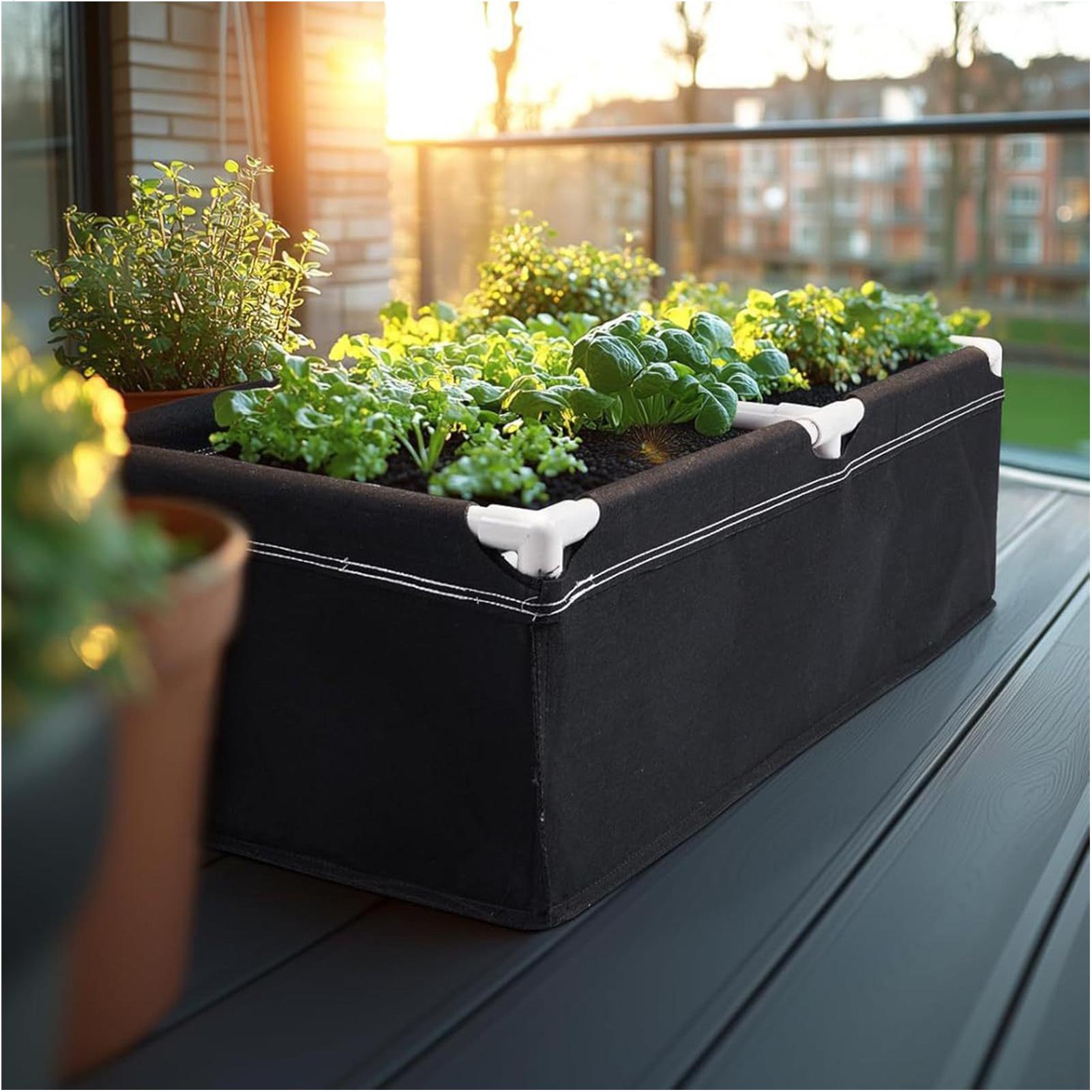 

Fabric Garden Bed Rectangular Vegetable Growing Nursery Pot Gardening Raised Beds With Frame For Vegetable Strawberries Potatoes China Mainland