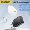 Essager 18W QC3.0 USB A Ladegerät USB Quick Charge 3.0 Schnell-Wandladegerät für Samsung S24 Huawei Xiaomi iPhone Handy-Ladegerät