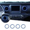 Dashboard Air Conditioner Vent Ring Interior Trim Kit Parts for Jeep Wrangler JL