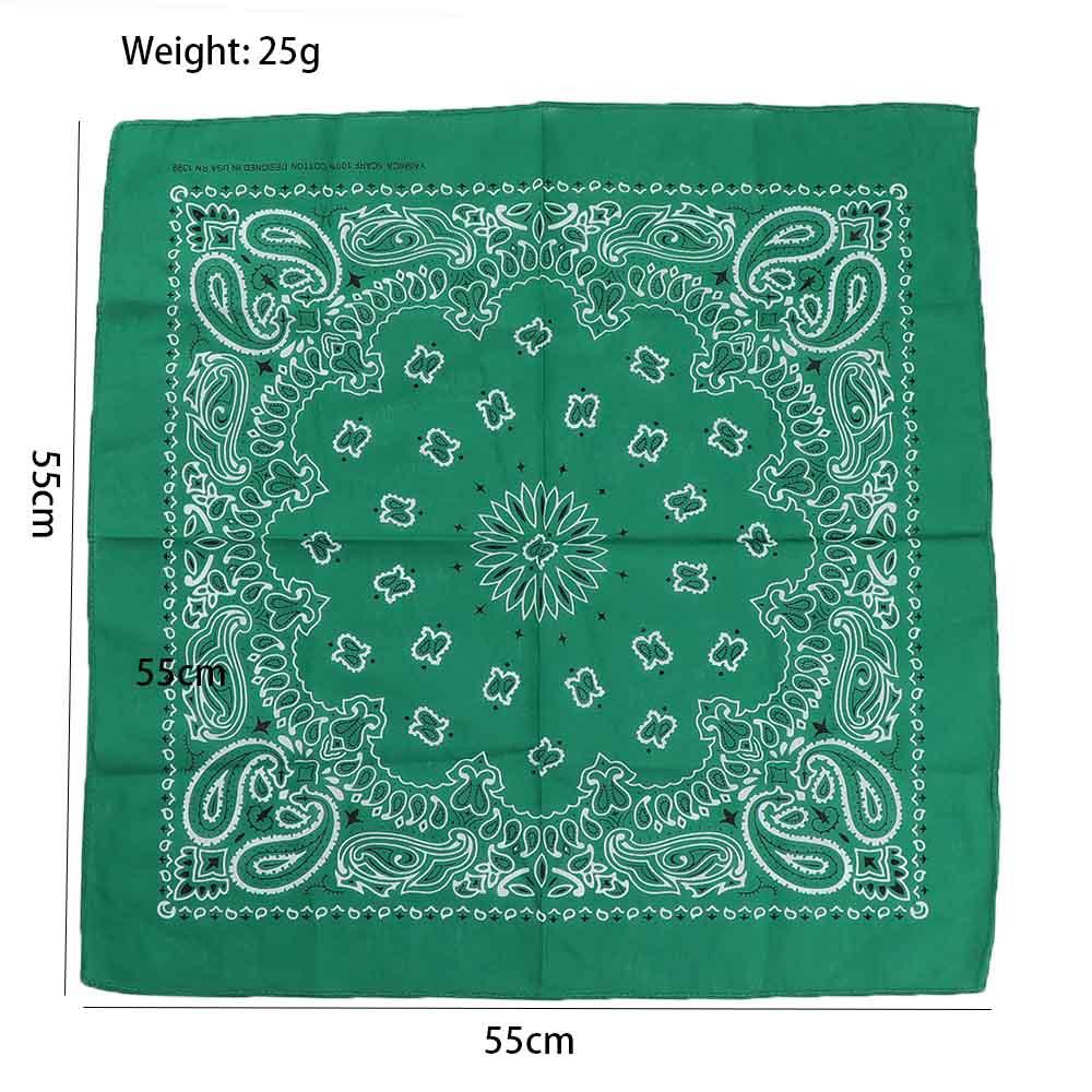 Printing Trendy Headwear Hair Accessories Wrist Cuff Hip Hop Headband Sports Headscarf Square Scarf Bandana