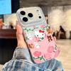 High-End Cute Floral Cat iPhone 14-17 ProMax Case