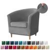 Stretch Club Club Chair Cover Solid Color Velvet Tub Sofa Covers Elastic Soft Single Chairs Slipcovers for Study Bar Counter