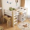 Bunk Bed for Single Bed, 90 X 200 Cm, Multifunctional Bunk Bed for Children, with Storage Space, Wood and White (without Mattress)