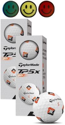 TP5 TP5x TP5 pix TP5x pix Teepee Five Serie 2024 Modell 2 Schlägerhüllen mit 3 Ballmarkierungen / / / (TP5X_pix_Weiß_2 Hüllen)