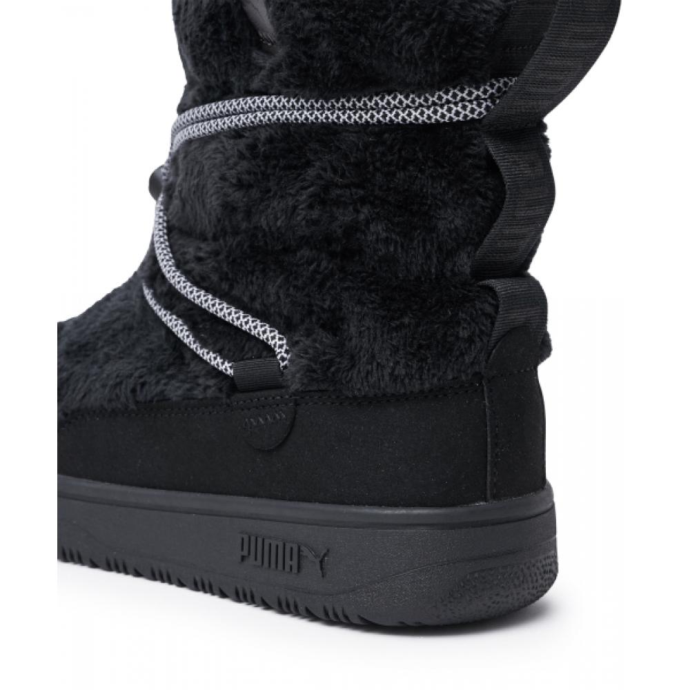 Puma Pantofi sport Snowboat Suede pentru femei, talie mică, negru, gri, 402175 01