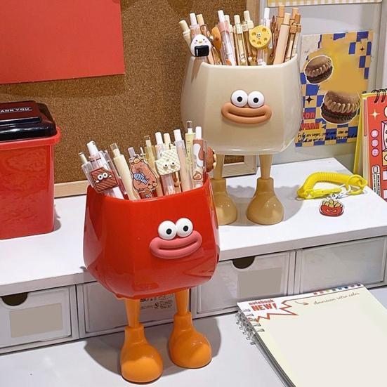 Držák na pera Big Mouth Kreslený DIY Penál Velkokapacitní Nádoba na pera Studenti Plastový Zábavný Stolní Organizér