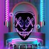 New 2025 Hot Wireless Halloween Neon Led Purge Masquerade Carnival Party Masks Light Luminous In The Dark Cosplay
