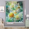 2PC Home Decoration Curtains With Dreamy Floral Background And Rod Pocket Curtains, Suitable For Kitchens, Cafes, Living Rooms