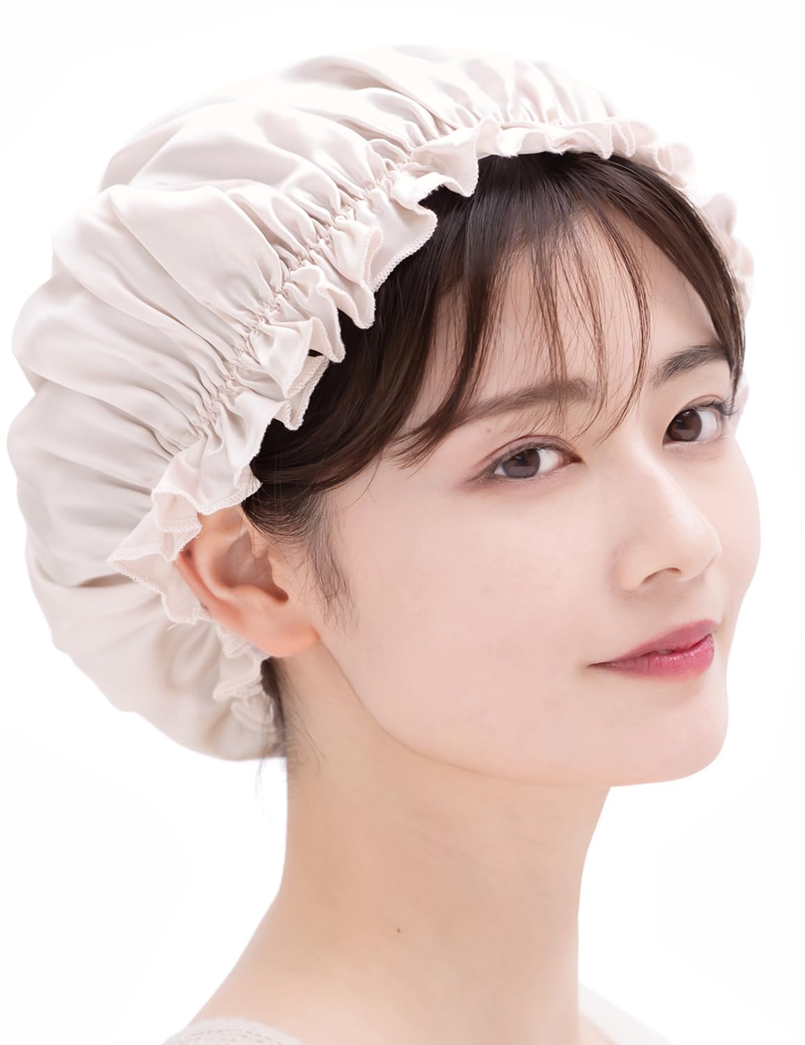 

COCOSILK Silk Natural Hair Cap for Long for Sleeping Ash Light Nightcap, 100% Silk, Hair, (M, Pink)