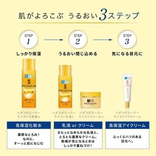 Hada Labo Gokujun Premium Hyaluronic Cream (50g) Aging Lotion Moisturizing No Coloring Fragrance-Free Weakly Acidic