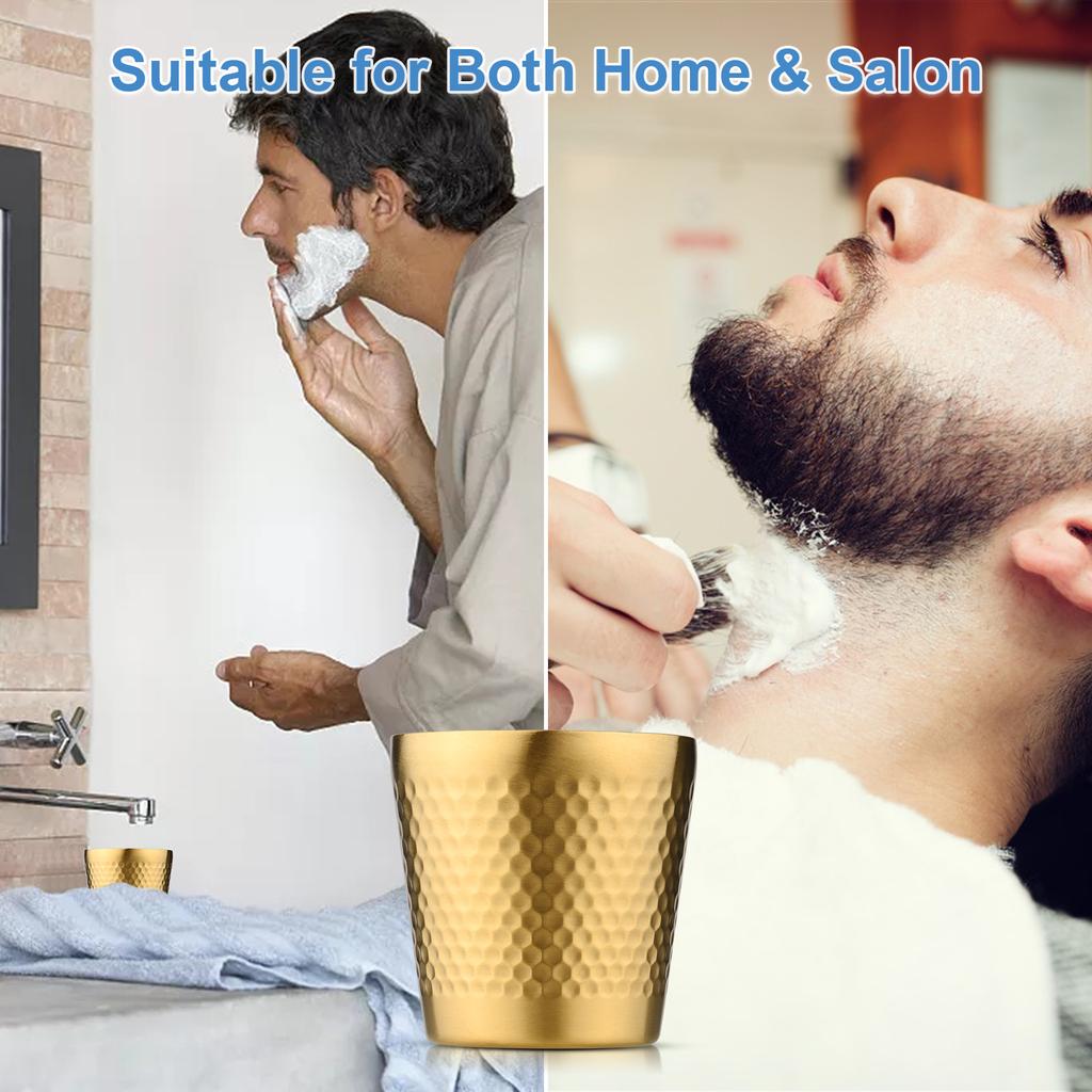 Edelstahl Seifenschale Schüssel Rasierbecher Schüssel Friseur Bart Rasierer Rasierbecher für Männer Gesichtsbehaarung