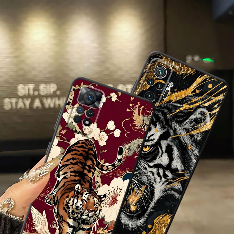 Funda Phone Cover Case for Xiaomi Redmi Note 9 13 Pro Plus 11s 12s 12 Pro 14 11 7 8 10 10S 9S Cool Tiger Leopard