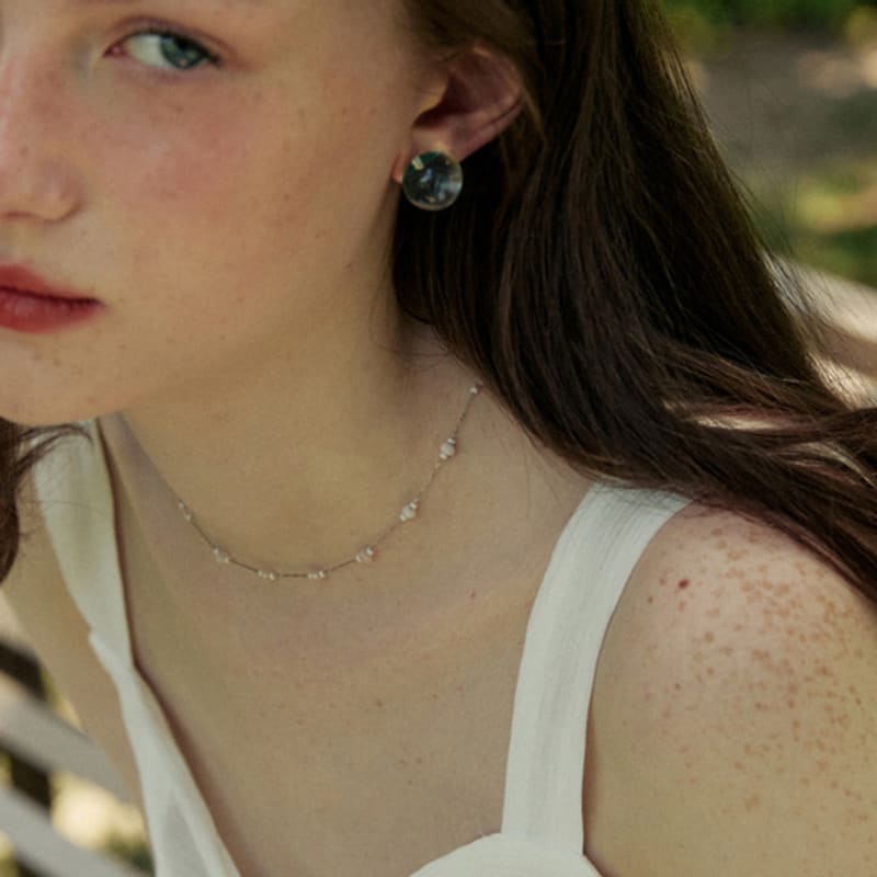 ADAUL Color Mini Stone Necklace - 2color