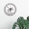 ArogGeld Gray and White Elephant Wall Clock Nursery Wood Clock 10 Inch Silent Non-Ticking Wooden Wall Clocks Battery Operated Living Room Bedroom