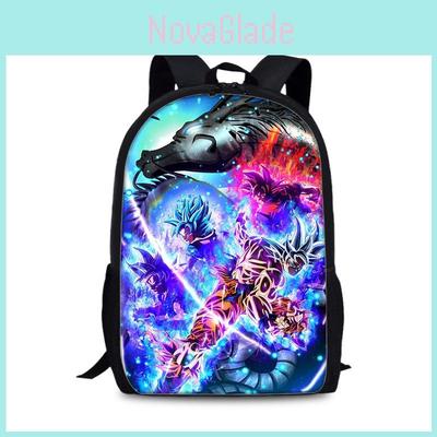 Dragon Ball Goku Printed Nylon Book Backpack For Students And Daily Use