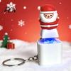 LED Festive Sound Pendant Santa Light Keychain, Interactive Glowing Christmas Ornament with Tunes, Holiday Sensory Play Tool USB-C Rechargeable Fidget