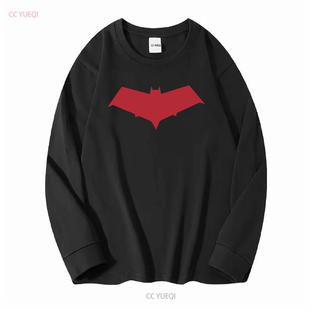 Red Hood Symbol Jason Todd T Shirt Black long or short sleeves vintage Washed Unisex homme fashion Slightly Breathable Casual