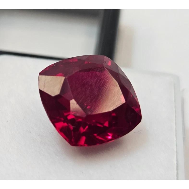 Mozambique Red Ruby Cushion Cut 10-11 Ct Stunning Certified Loose Gemstone