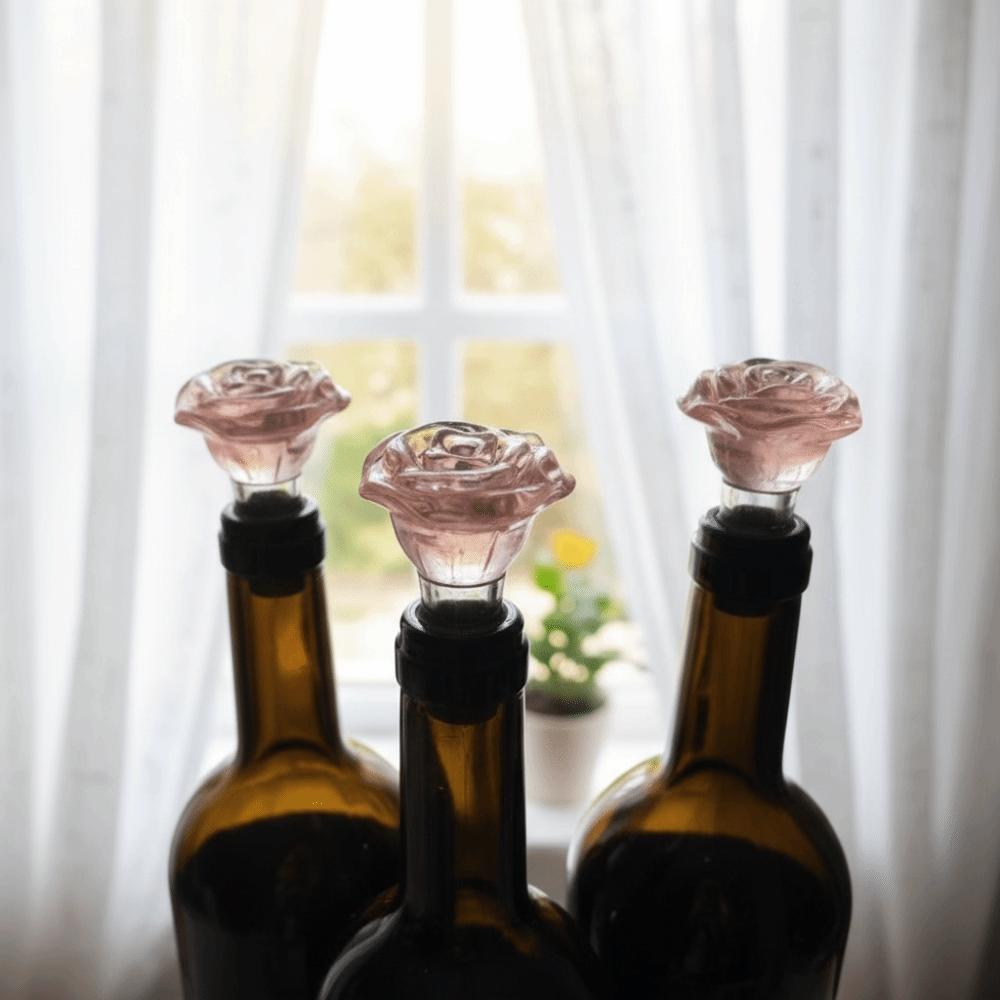Bar Tools Leak Proof Rose Bottle Stoppers Decorative Keep Fresh Wine Bottle Plug Resin Wine Preservation Stoppers Wedding Events