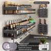 Gunmetal 304 Stainless Steel Kitchen Spice Rack Set