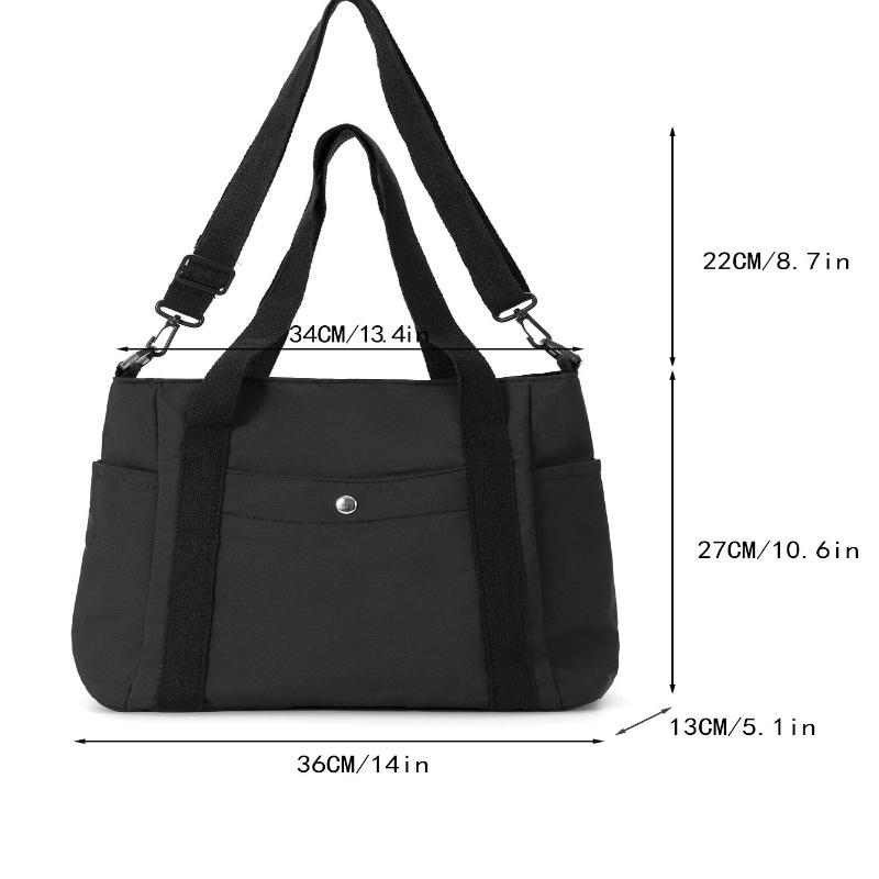 Large Capacity Crossbody Bag Casual Solid Color Messenger Shoulder Bag With Removable Strap Women'S  Tote Bag