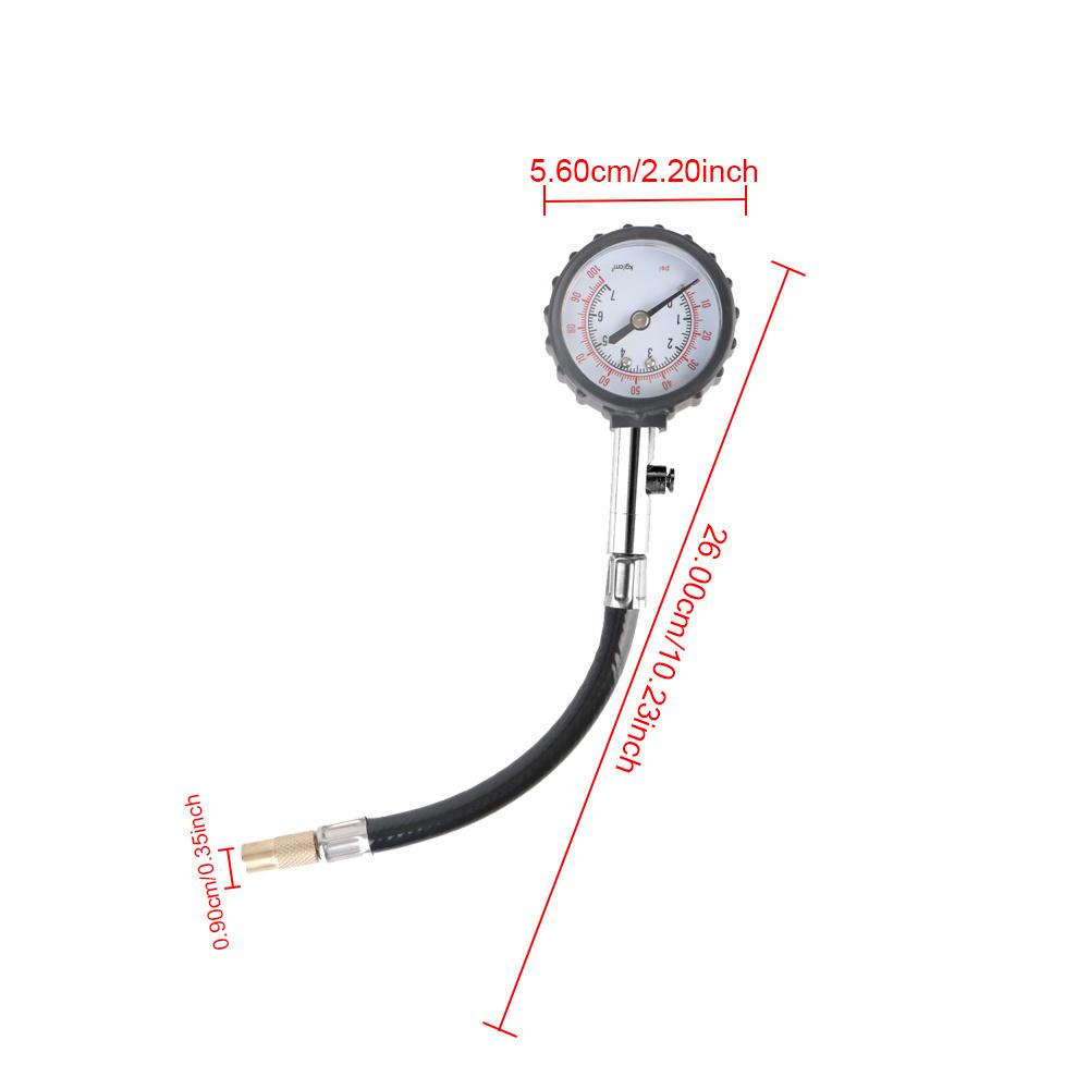 Air Tire Pressure Gauge 0-100 PSI Car Truck Motorcycle SUV Tire Tyre Pressure Gauge Inflator Air Line Pump Car Truck