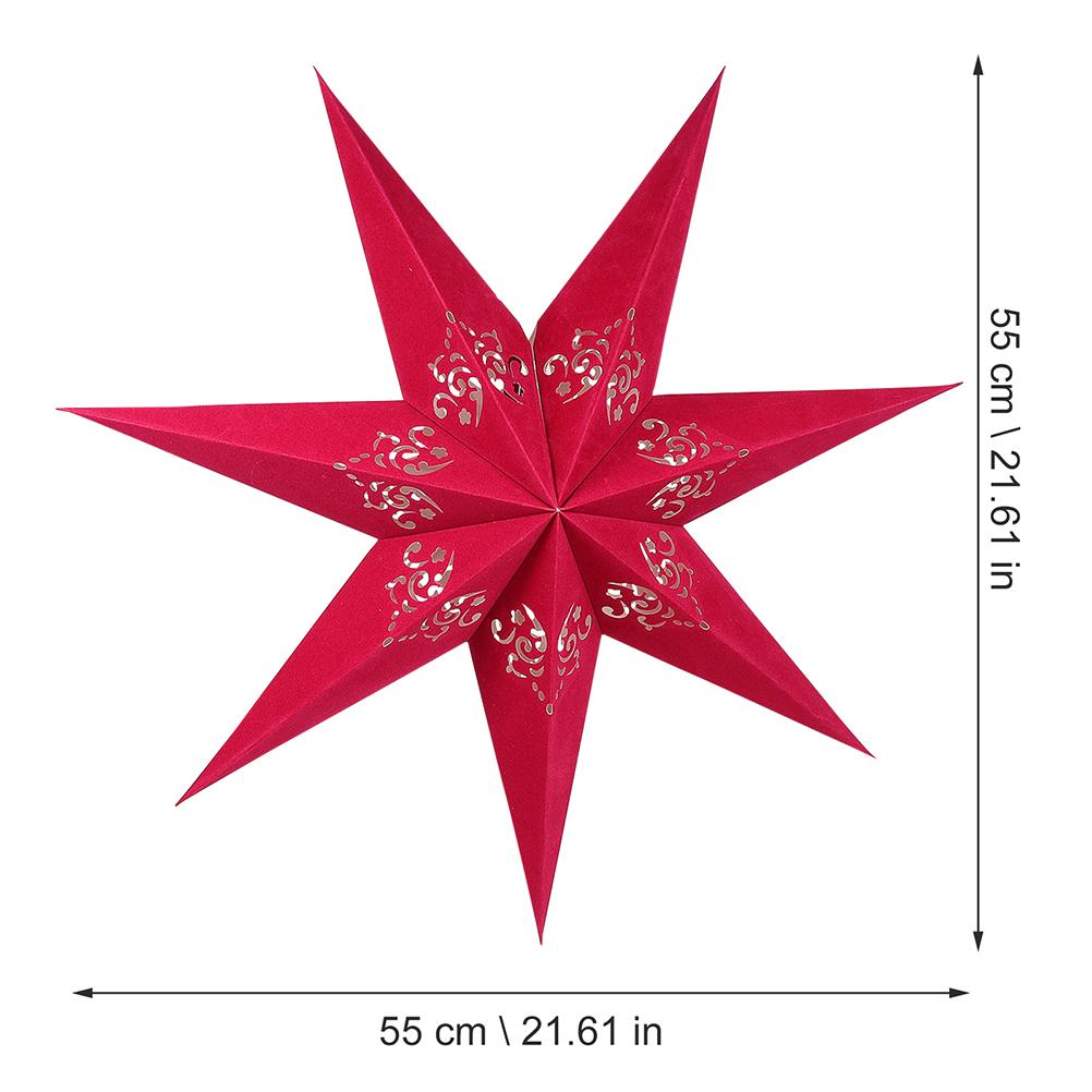 2Pcs Star Paper Lampshade for Holiday Events - Hanging Christmas Lantern, Elegant Ceiling Decoration, Suitable for Wedding Bar