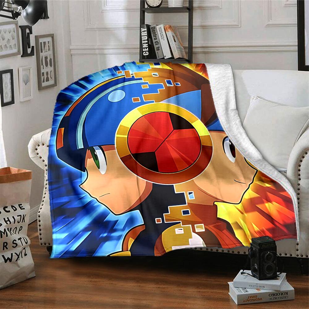 Cyberpunk Hero Profile Flannel Blanket Super Soft Warm Cozy Blanket For Sofa Bed Office Travel Allseason Home Decor Gift