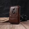 Men's Bag with Two Compartments Made of Genuine Leather VINTAGE Bag 22738 Brown