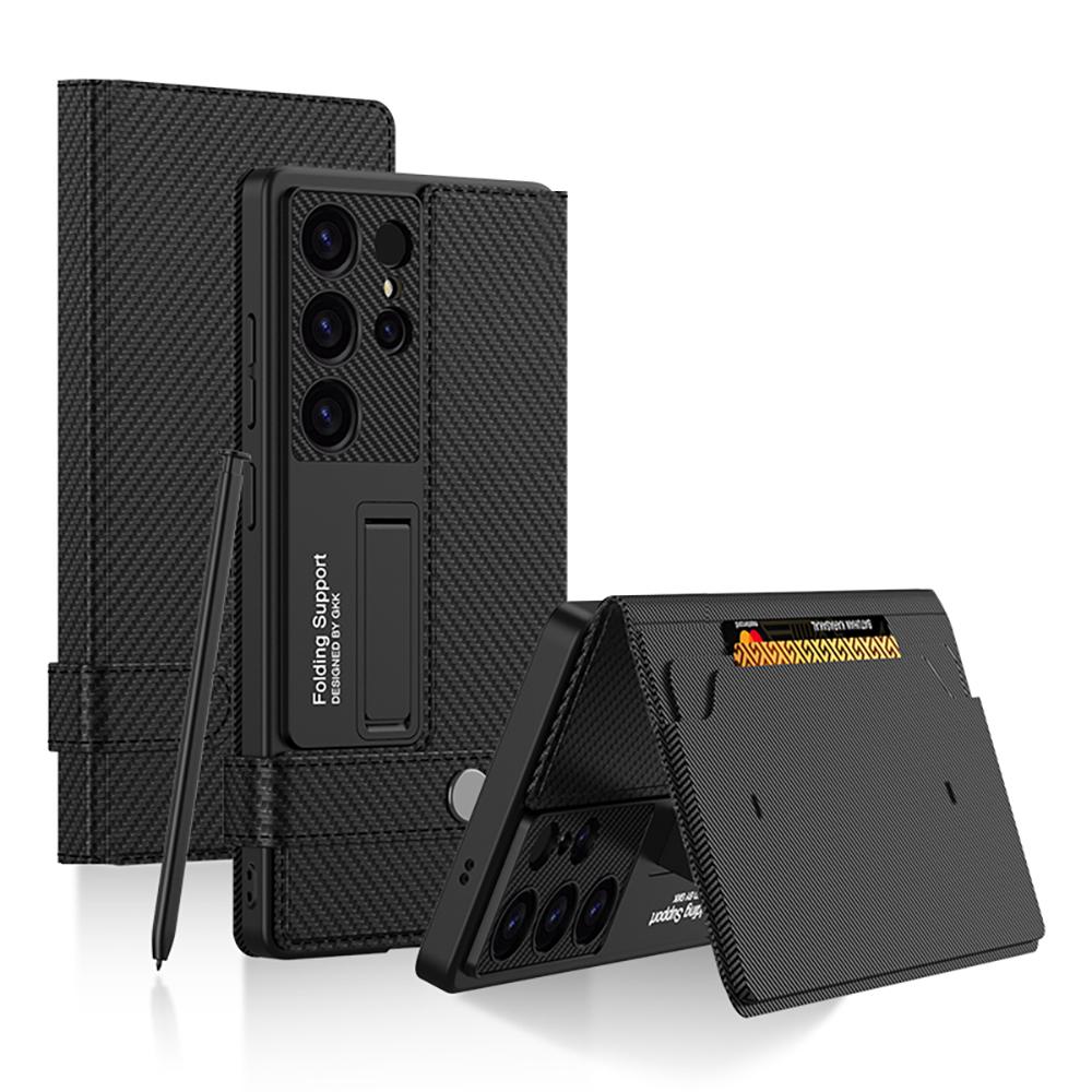 Custodia a libro in pelle con chiusura magnetica per Samsung Galaxy S25 Ultra Plus S24 Ultra Anti-caduta con Supporto