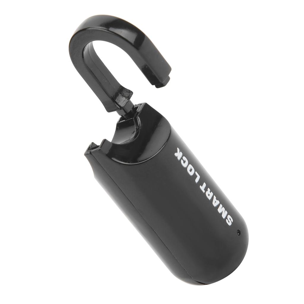 Fingerprint Lock AntiTheft Security USB Rechargeable Thumbprint Padlock for Luggage Case(Black )