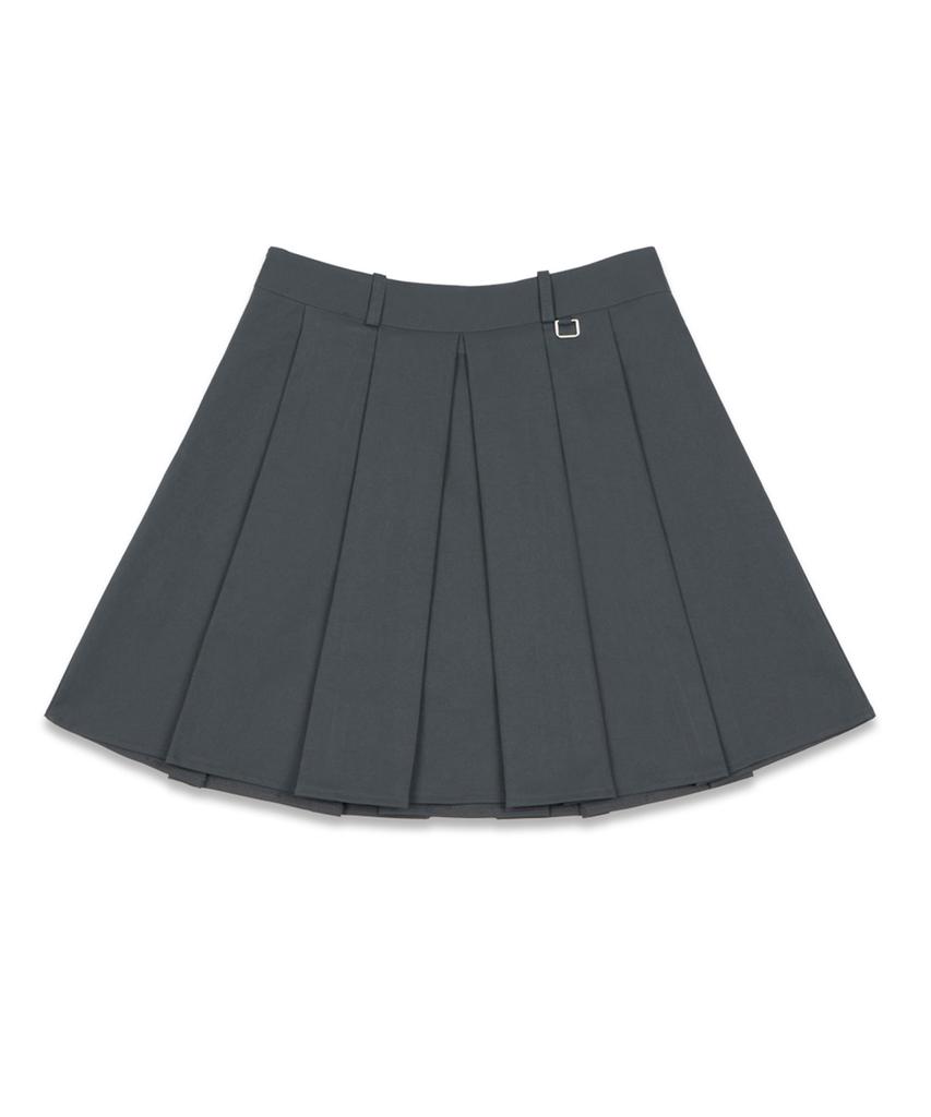 Mackie Gently Pleated Skirt Charcoal