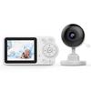 2.8" Baby Monitor: Color Screen, Temperature & Cry Detection, Voice Intercom