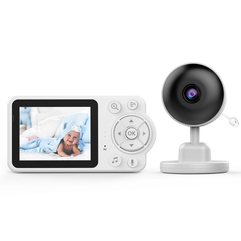 2.8" Baby Monitor: Color Screen, Temperature & Cry Detection, Voice Intercom