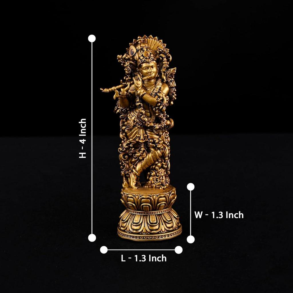 Krishna Ji Murti Krishna Idol Bansuri Krishna Statue Nand Gopal Krishna for Car Dashboard Home Decor Gifting Item