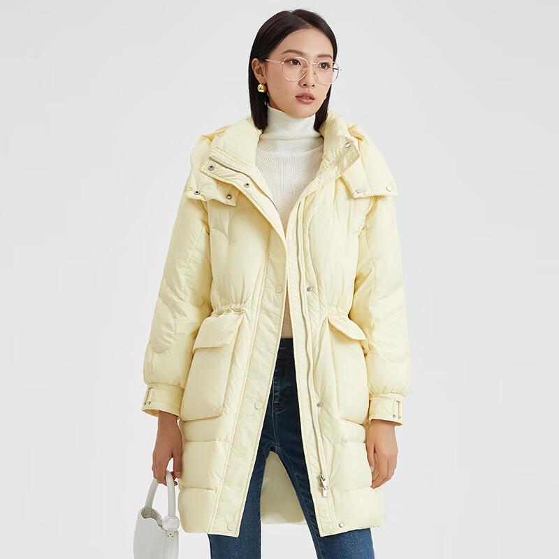 Shetu Women's Classic Mid-Length Hooded Down Jacket