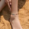 Vintage Ethnic Dripping Oil Hollow Colorful Donut Design 18k Gold Plated Women Anklet